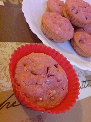 ~Muffins rose à la betterave/échalotte pour le Muffin Monday #16~
