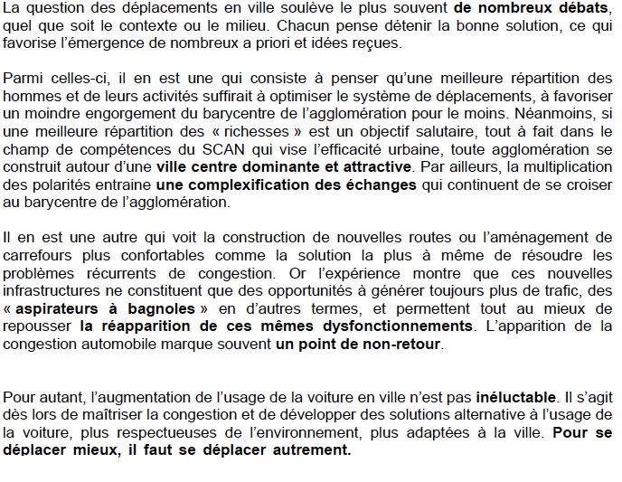 Les déplacements dans le PADD du Grand Nouméa: petit best-of