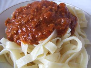 Tagliatelles à la bolognaise DSCF7750