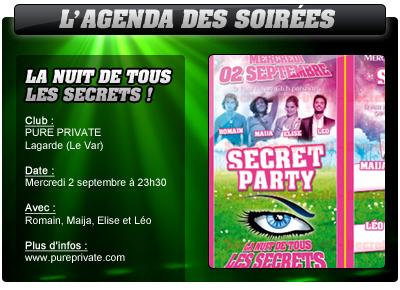 [SOIREE] Secret Party au Pure Private Club le 2 septembre !