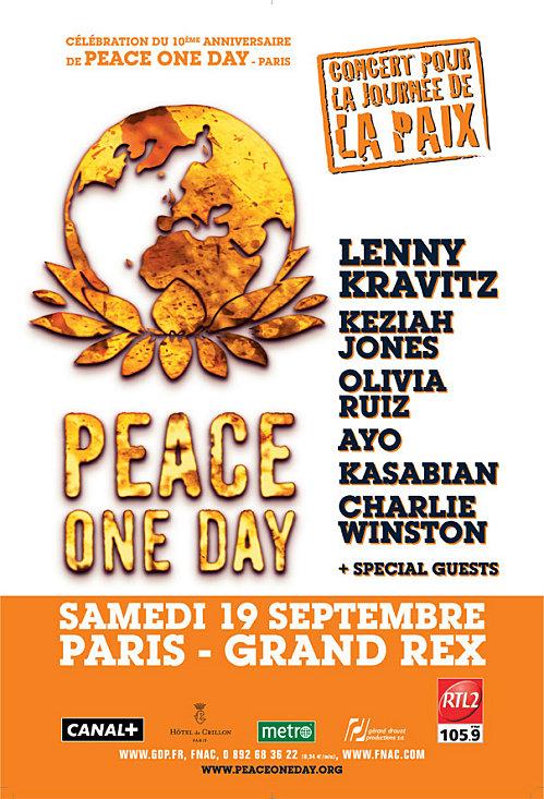 Concert 'Peace One Day' au Grand Rex, Paris, le 19 septembre 2009