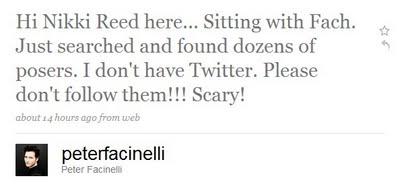 Nikki Reed envoi un message aux fans via Twitter