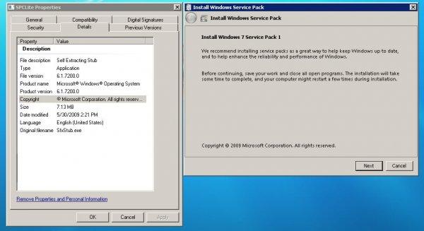 [MAJ 2] Windows 7 RC2 Build 7200 avec Service Pack 1
