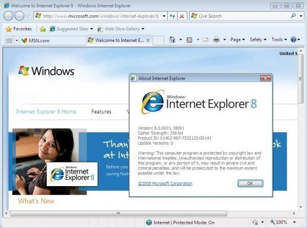 Internet Explorer 8 finalisé