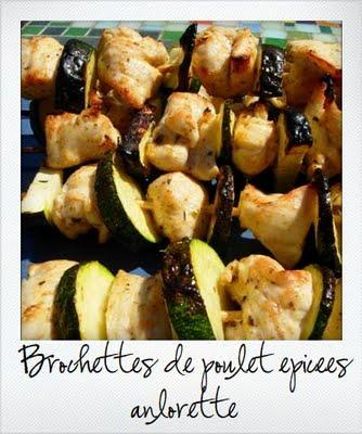 Les légumes du moment #3 - Brochettes de poulet grillées, douces ou épicées