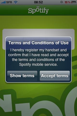 Spotify sur l’iPhone? Spotify sur l’iPhone?