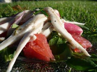 Salade de raie au pamplemousse & piment d'Espelette