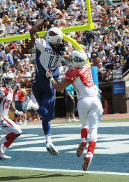 Les forces en présence : NFC Ouest. Larry Fitzgerald, ici au Pro Bowl, devra encore s'employer à 100% pour aller, avec Kurt Warner et cie, en finale NFC.