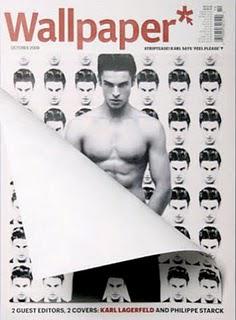 Karl Lagerfeld et Philippe Starck déshabillent Baptiste Giabiconi pour Wallpaper*