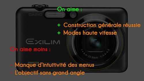 Casio exilim EX FC100: on aime/on aime pas
