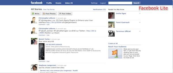 facebook lite Facebook Lite disponible à l’international