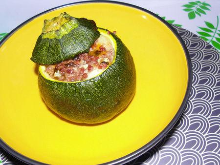 Courgettes rondes farcies ensemble