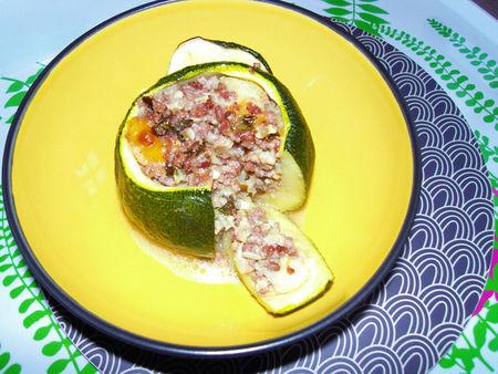 Courgettes rondes farcies detail