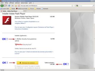 Adobe - Installation Flash Player sans McAffe