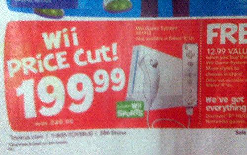 La Wii est désormais au prix de 199$ aux USA !