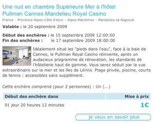 enchères chambres d'hôtel à 1 euro enchères chambres d'hôtel à 1 euro