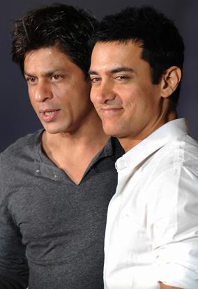 Aamir Khan et Shahrukh Khan ensemble