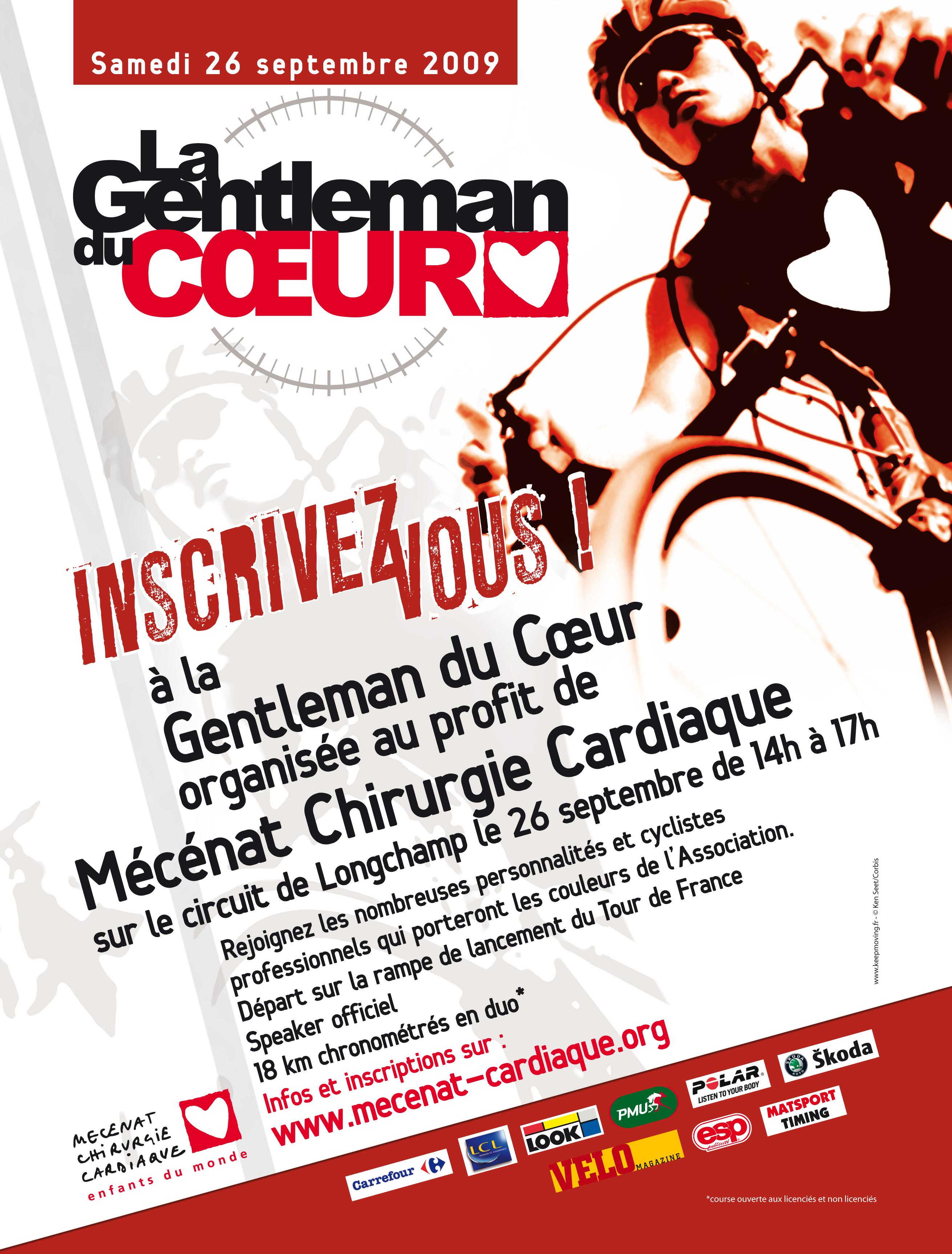 Inscrivez-vous à la Gentleman du Coeur - Samedi 26 septembre 2009