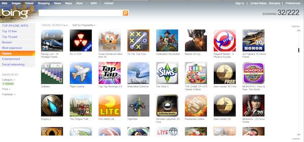 bing-iphone-1 bing iphone 1 Bing un moteur pour découvrir des applications iPhone