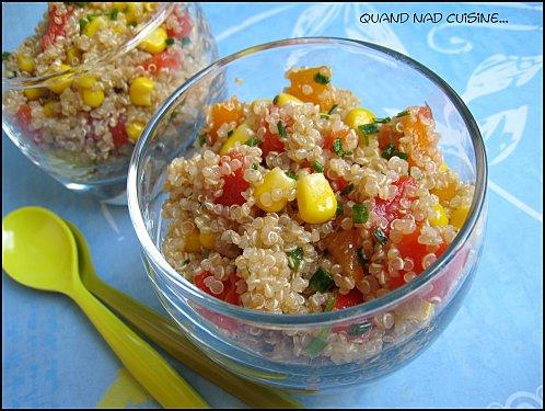 Salade croquante de quinoa aux poivrons