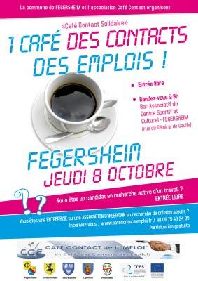 A vos agendas : Café Contact Solidaire le 8 octobre à Fegersheim