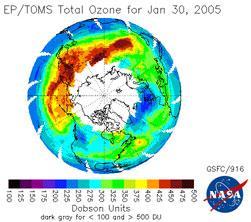Un trou de 25 millions de km2 dans la couche d'ozone