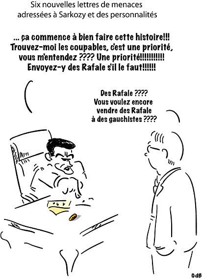 Six nouvelles lettres de menaces adressées à Sarkozy et des personnalités Six nouvelles lettres de menaces adressées à Sarkozy et des personnalités