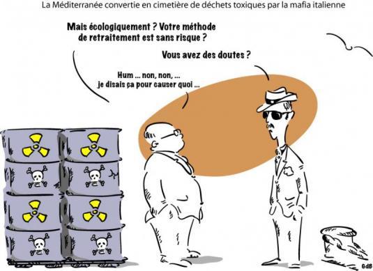 La Méditerranée convertie en cimetière de déchets toxiques par la mafia italienne La Méditerranée convertie en cimetière de déchets toxiques par la mafia italienne