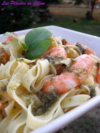 Tagliatelles aux Crevettes et Pistou DSCF0027