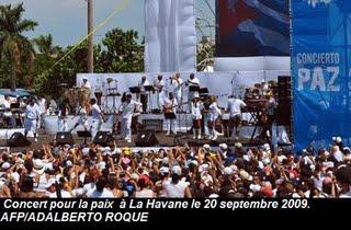 Cuba : «Concert pour la paix» 2009