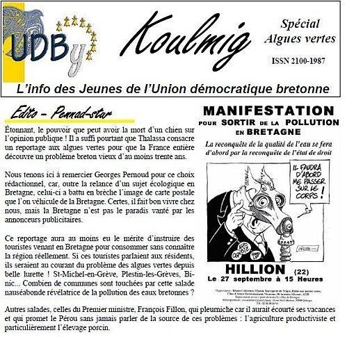Manifestation contre les algues vertes à Hillion