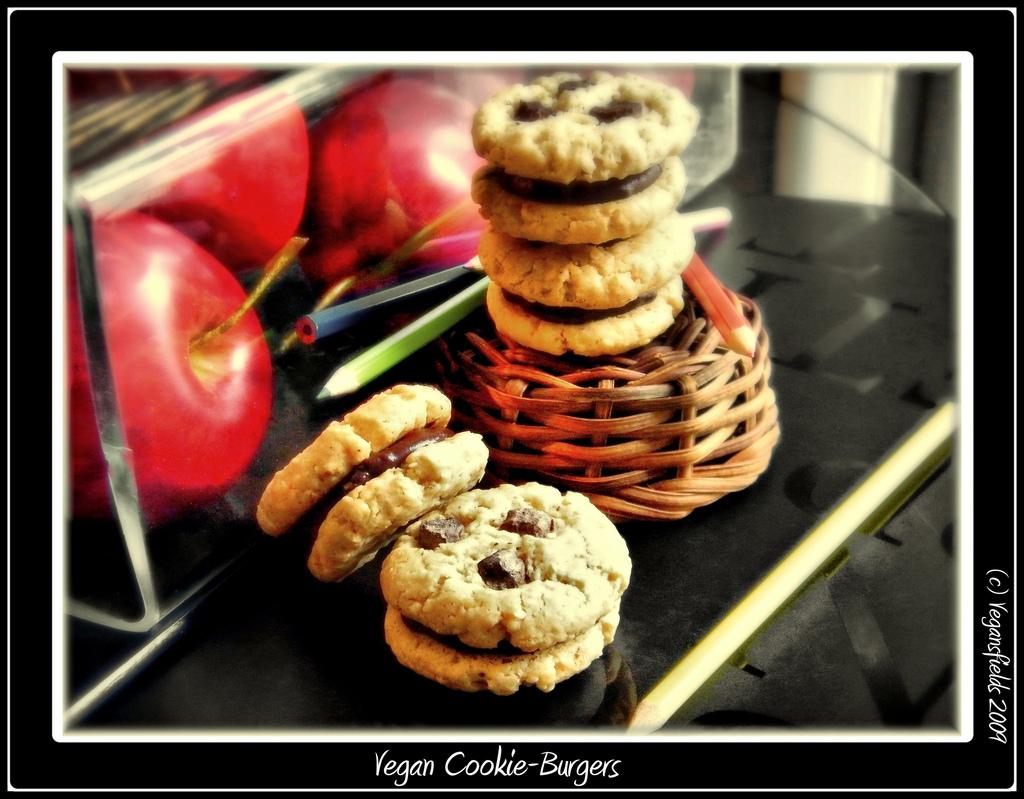 Les Cookie-Burgers, sésame, beurre de cacahuète (vegan)