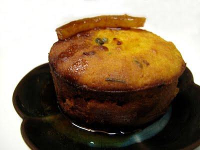 Moelleux au potimarron, aux épices et son coulis d'orange Moelleux au potimarron, aux épices et son coulis d'orange