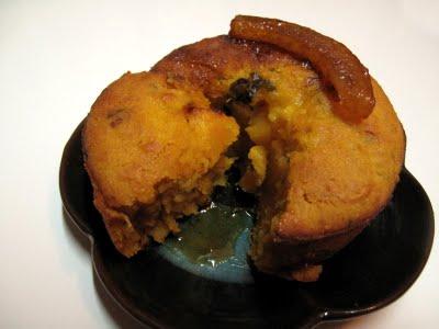 Moelleux au potimarron, aux épices et son coulis d'orange Moelleux au potimarron, aux épices et son coulis d'orange