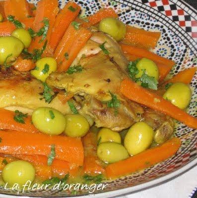 Tajine de poulet aux carottes