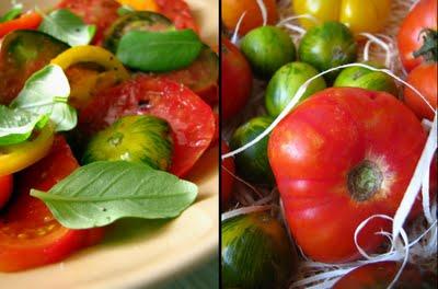 Simplissime mais merveilleuse salade de tomates anciennes Simplissime mais merveilleuse salade de tomates anciennes