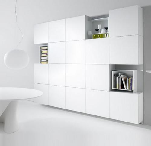 8 Modules blancs d’aménagement & rangement by MDF Italia 8 Modules blancs d’aménagement & rangement by MDF Italia