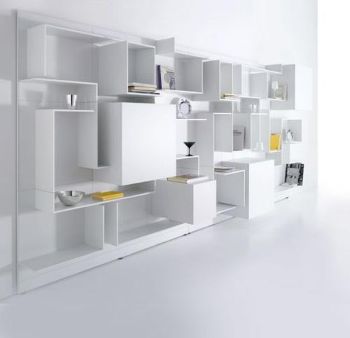 8 Modules blancs d’aménagement & rangement by MDF Italia 8 Modules blancs d’aménagement & rangement by MDF Italia