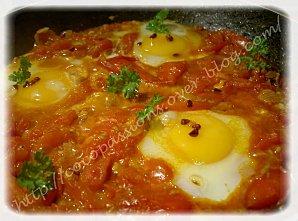 Oeufs pochés au cumin et au Rocou Oeufs pochés au cumin et au Rocou