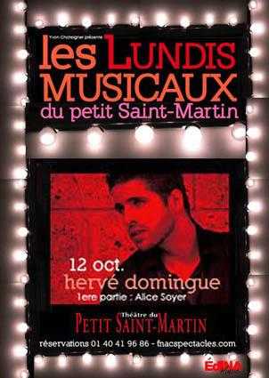 Hervé Domingue au Théâtre du Petit Saint-Martin