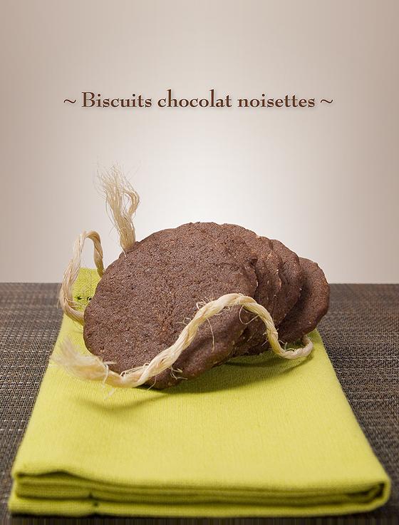 Biscuits chocolat noisettes