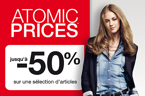 Atomic Prices chez Pimkie : jusqu'à -50% de réduction
