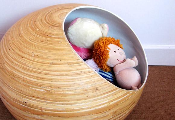 bulle-nua BULLE DE NUA by RED EDITION // storage bambou ball for kid's room