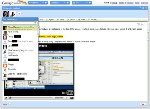 Google wave : les premières images