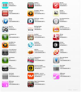 32 barcode applications on Appstore (1D, 2D) 32 barcode applications on Appstore (1D, 2D)