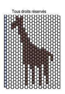Grilles 4 animaux herbivores africains girafe_signe