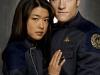 BATTLESTAR GALACTICA -- Pictured: (l-r) Grace Park as Sharon Valerii, Tahmoh Penikett as Karl 