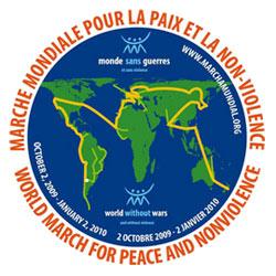 Marche Mondiale pour la paix et la non violence. Marche Mondiale pour la paix et la non violence.