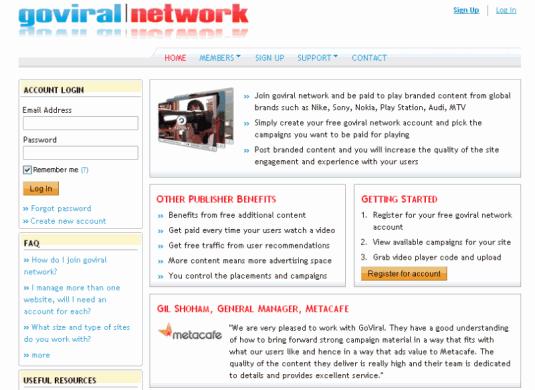 Goviral lance goviralnetwork.com, la plateforme mondiale de monétisation pour Editeurs et Blogueurs