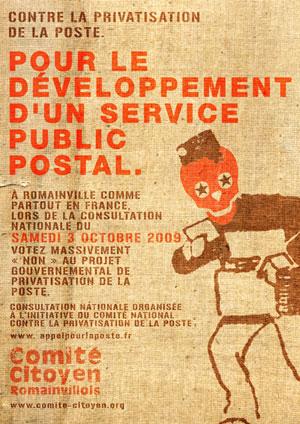 Déclaration du Comité Local de Romainville contre la privatisation de la poste - Articles